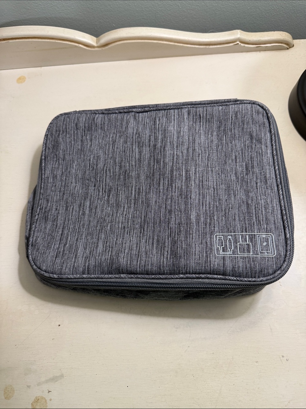 Gray Travel Electronics Organizer Pouch